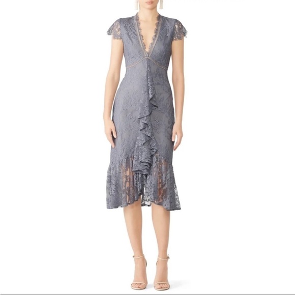 Saylor Silver Myriem Lace Dress, Size Small - Picture 1 of 4